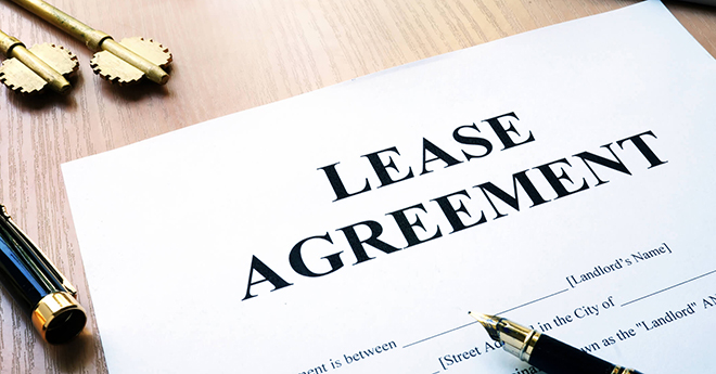 Lease agreement to be signed